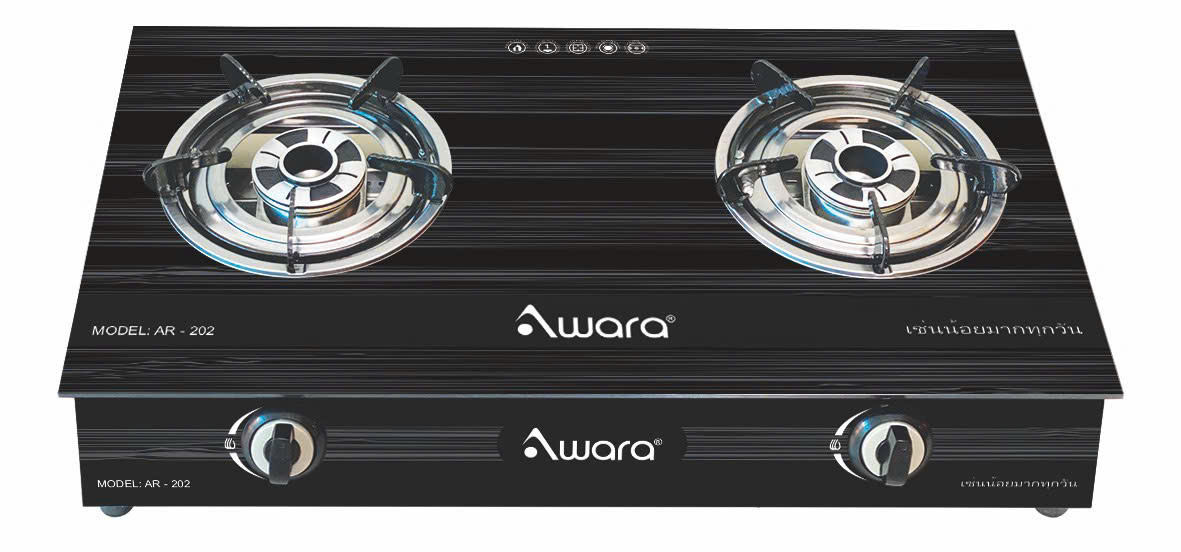 Bếp gas đôi dương kính AWARA AR-202