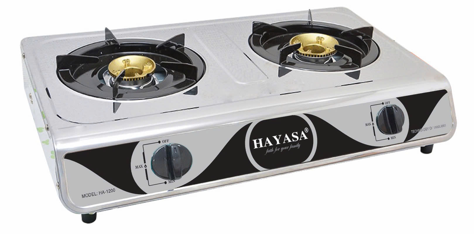 Bếp gas đôi Inox HA-1200