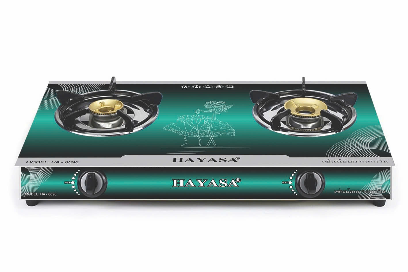 Bếp gas đôi dương kính HA-8098