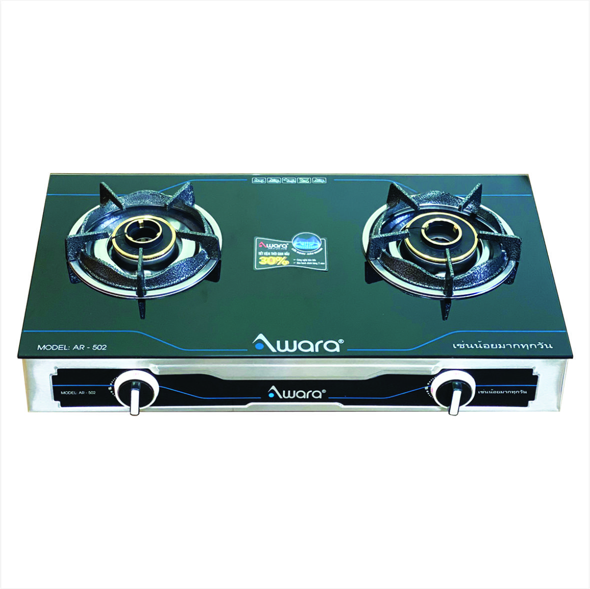 Bếp gas đôi dương kính AWARA AR-502